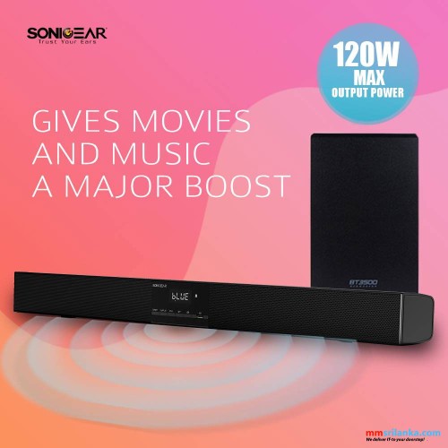 SONICGEAR SONICBAR BT3500 SOUNDBAR AND SUBWOOFER (1Y)